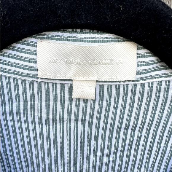 My Mum Made It | Striped Long Sleeve Button Down Boyfriend Office Shirt XS-S - Picture 2 of 6